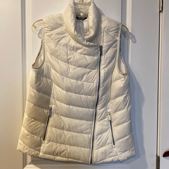 Calvin Klein Jackets & Blazers - Calvin Klein Asymmetrical off white down vest